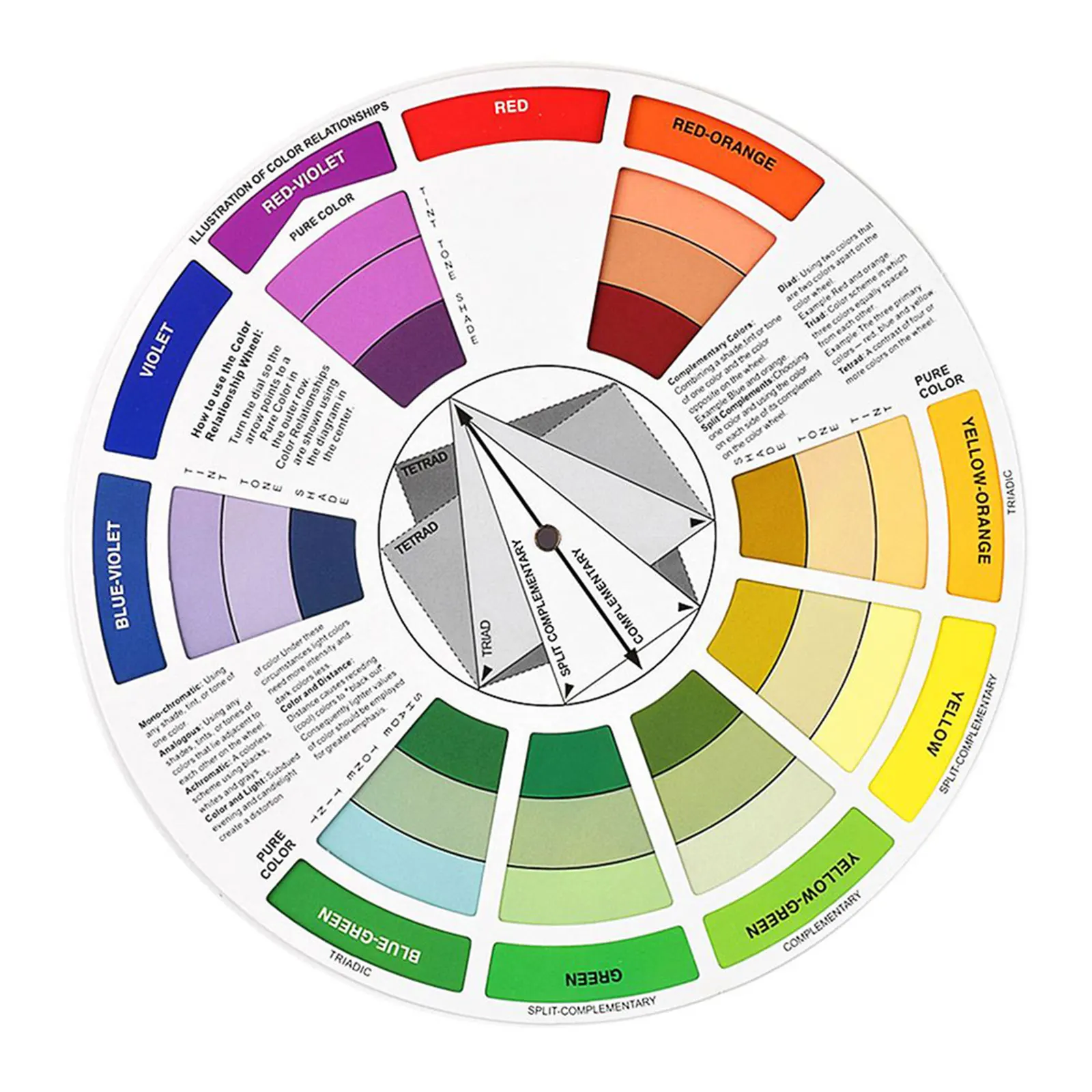 

Round Color Card Pigment Wheel Professional Color Wheel Color Tool