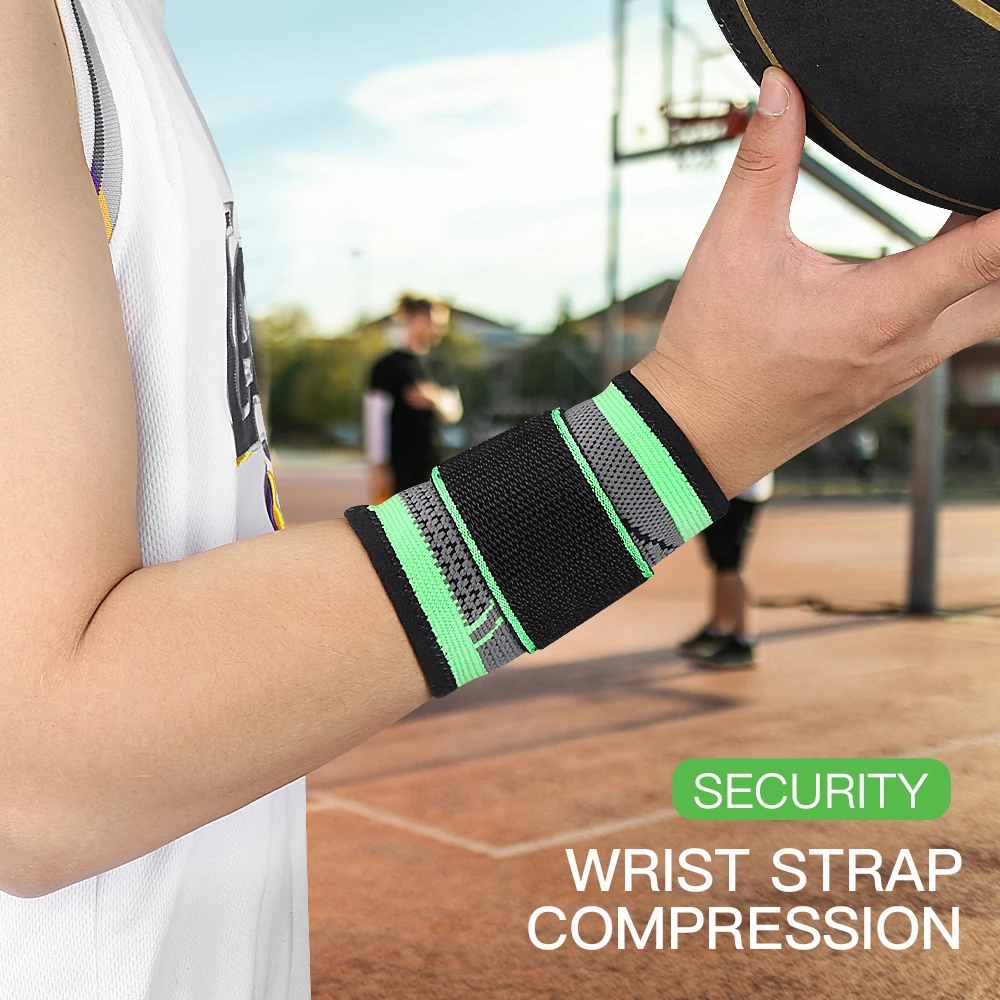 1 Piece Wristband Wrist Support Weight Lifting Gym Training Compression and Breathable Knitting Anti-sweat Fitness Wrist Protect