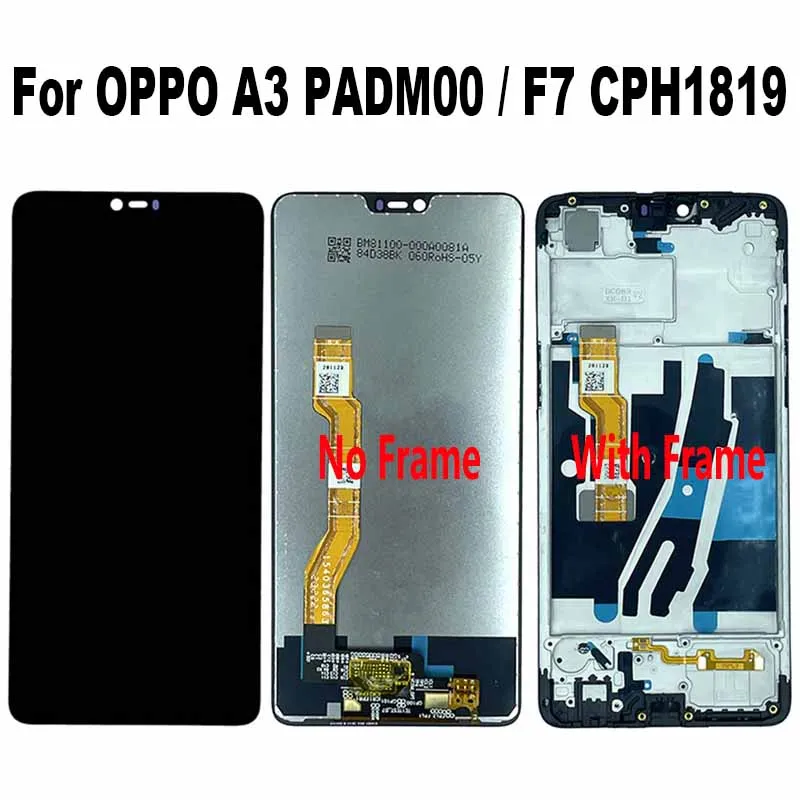 

For OPPO F7 CPH1819 CPH1821 LCD Display Touch Screen Digitizer Assembly For OPPO A3 CPH1837 PADT00 PADM00