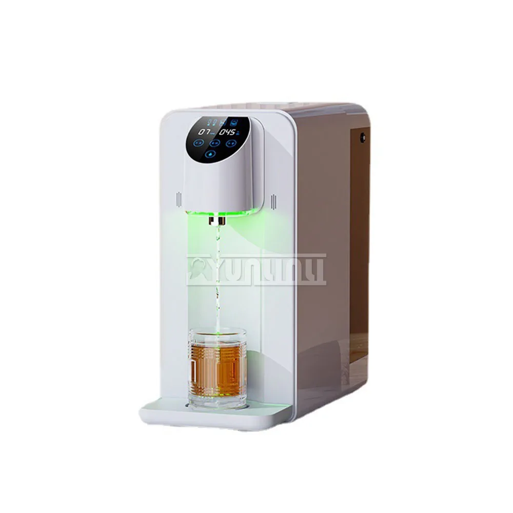 เครื่องผลิตน้ำไฮโดรเจนแบบตั้งโต๊ะเครื่องผลิตน้ำอุดมไปด้วยไฮโดรเจนสำหรับใช้ในครัวเรือนด้วยเครื่องจ่ายน้ำเย็นและร้อน