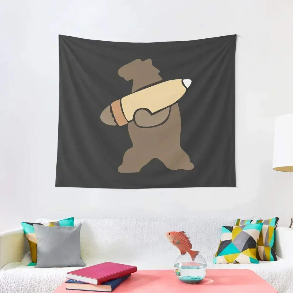 

Wojtek the bear (Polish Soldier Bear) - Natural Brown Tapestry Things To The Room Wall Carpet Room Decor For Girls Tapestry