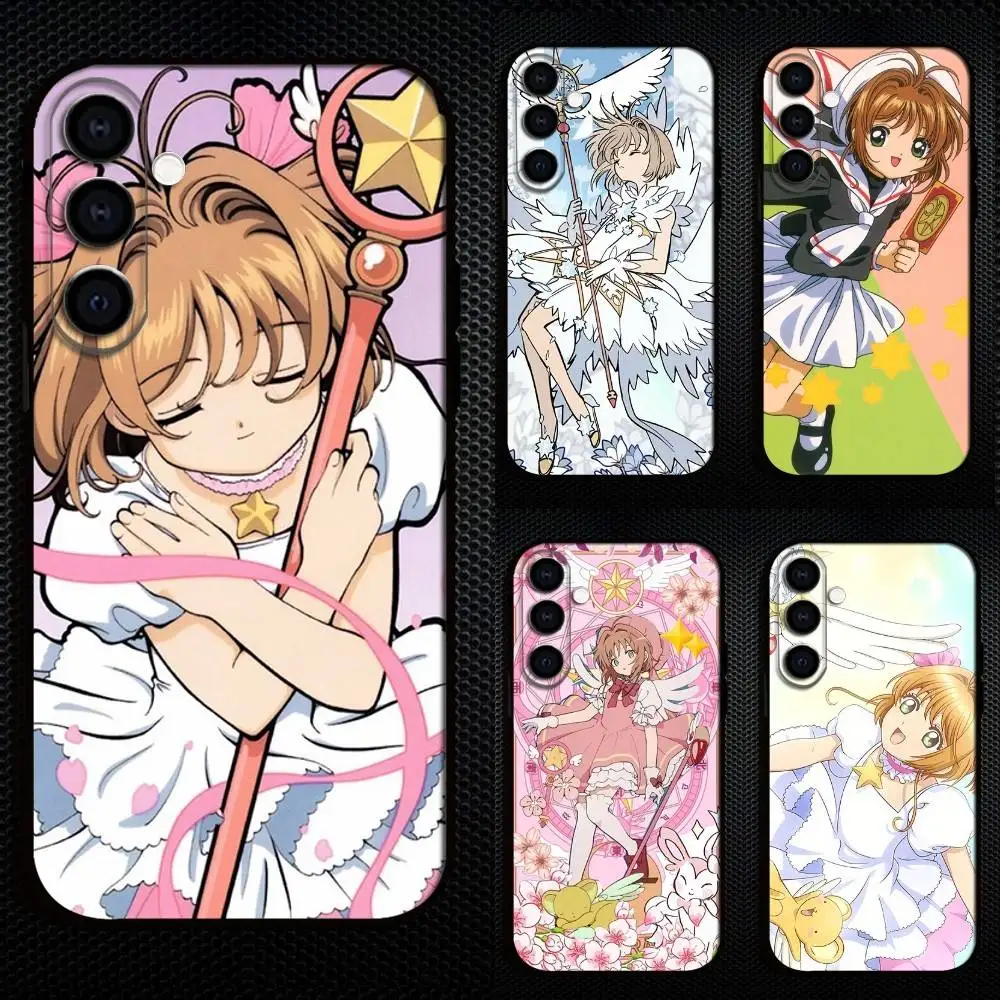 

C-CardCaptor S-Sakura Anime Phone Case For Samsung Galaxy A73,A72,A71,A70,A53,A52,A51,Others Soft Black Cover