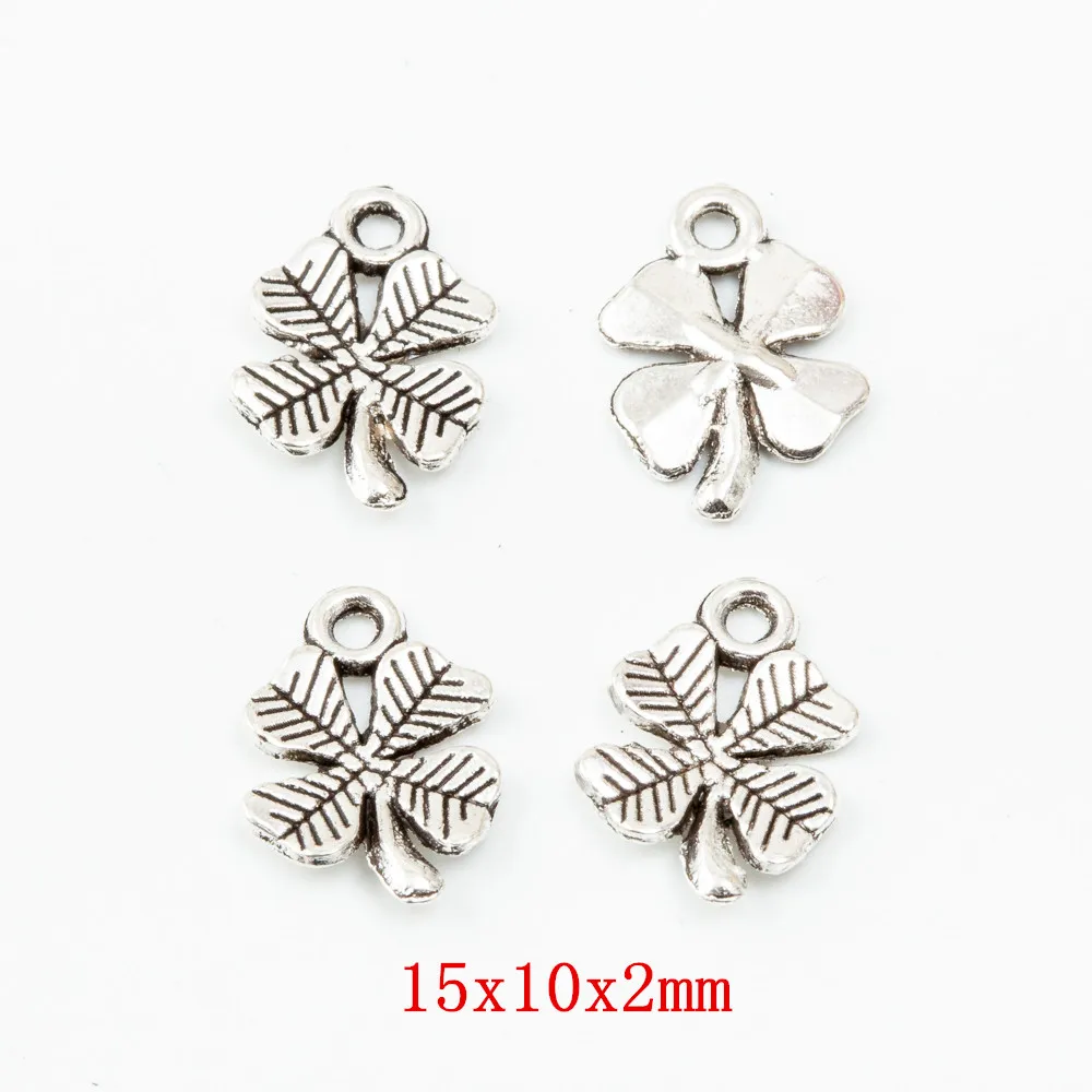 

120pcs four-leaf clover Craft Supplies Charms Pendants for DIY Crafting Jewelry Findings Making Accessory 970