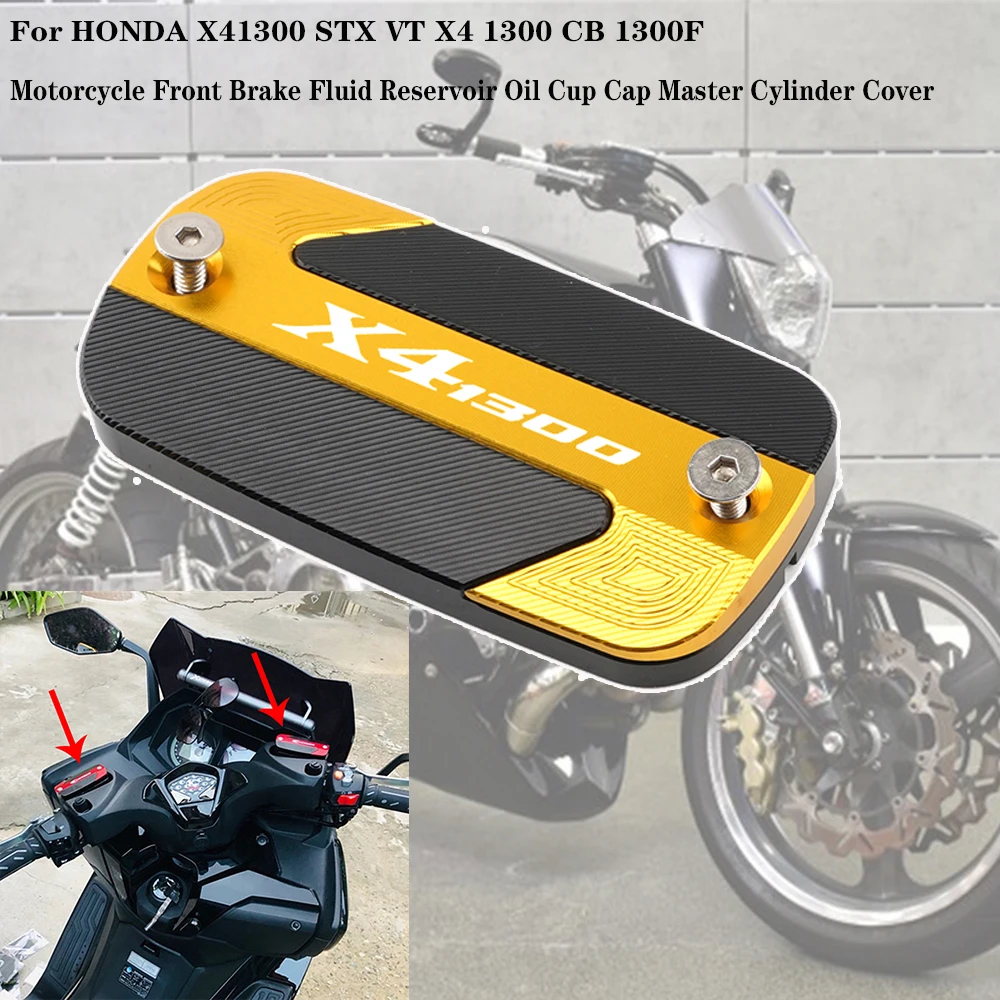 2026 Explosions For HONDA X41300 STX VT X4 1300 CB 1300F Brand new Motorcycle Aluminum Front Brake Reservoir Fluid Tank Cover