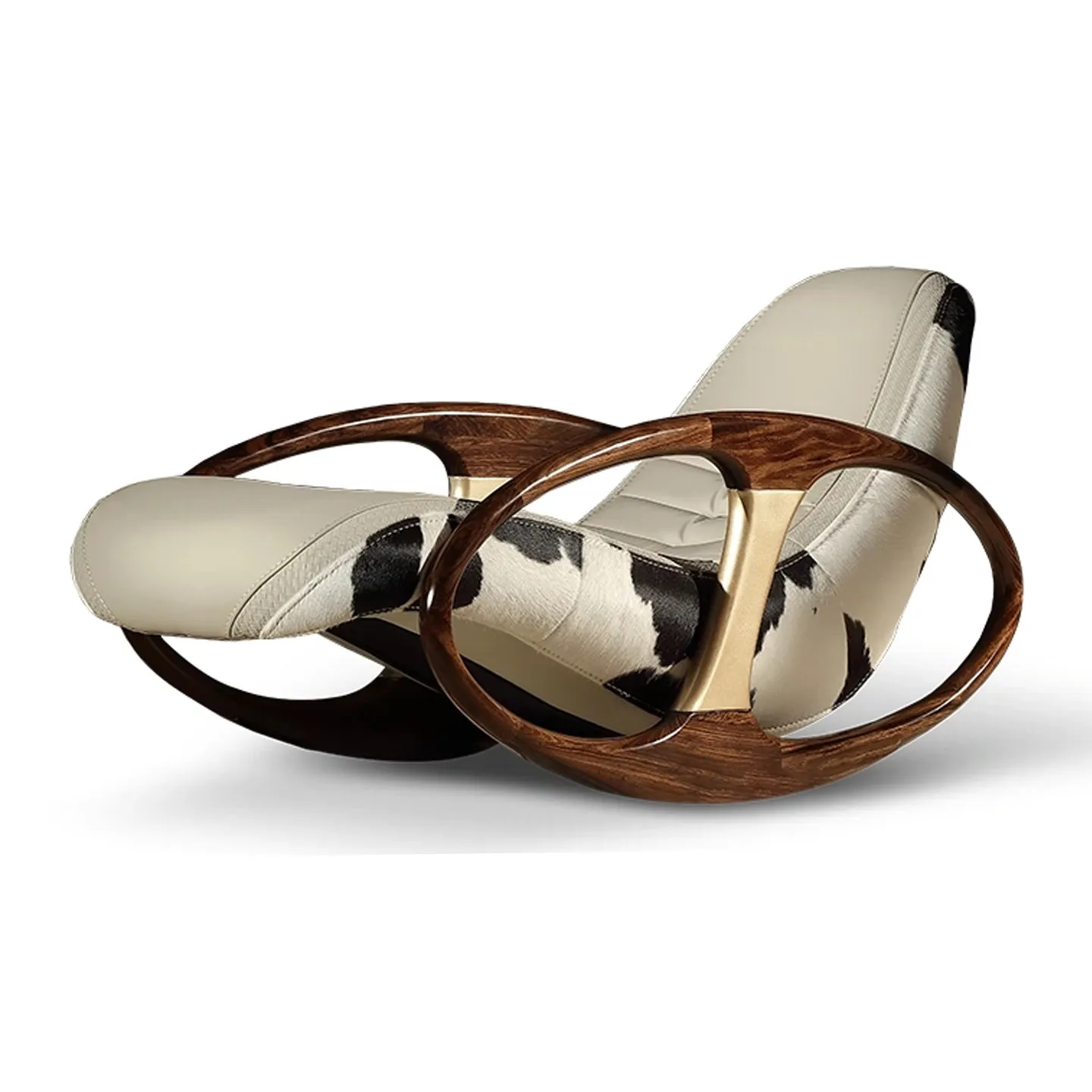 Leather recliner simple modern living room balcony rocking chair designer custom single sofa