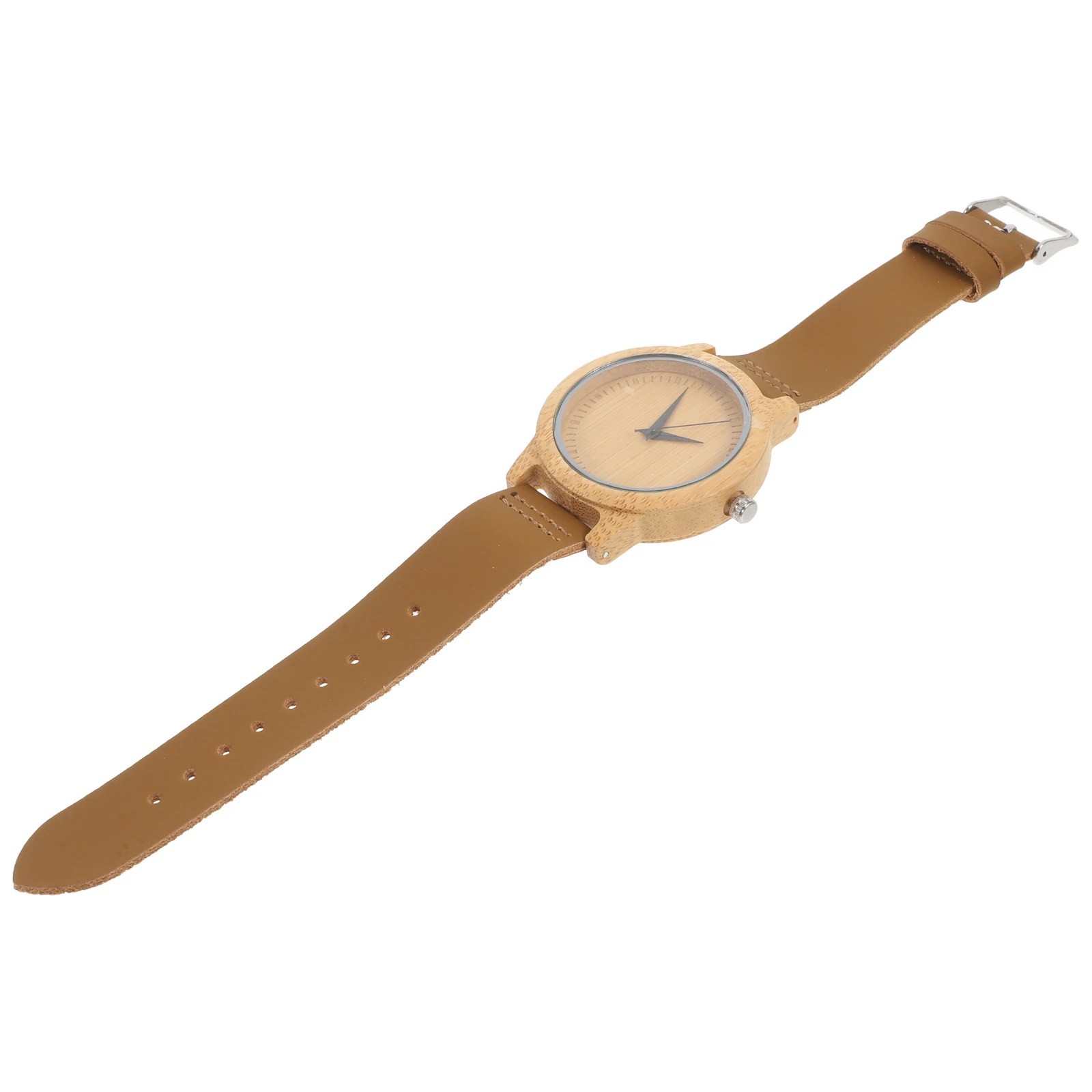 

Bamboo Watch for Men Durable Quartz Wooden Wristwatch Smooth Surface Fashionable Gift Birthday Thanksgiving Christmas Accessory