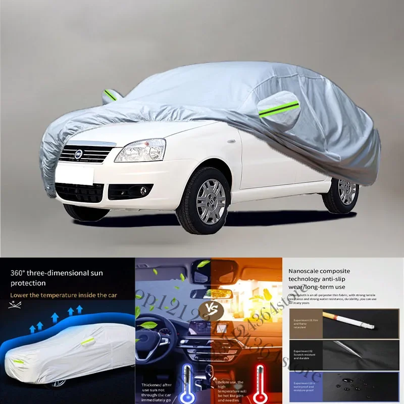 For Fiat Strada 210T Car cover Exterior Car Cover Outdoor Protection Full Car Covers Waterproof Sunshade Snow Cover Anti uv