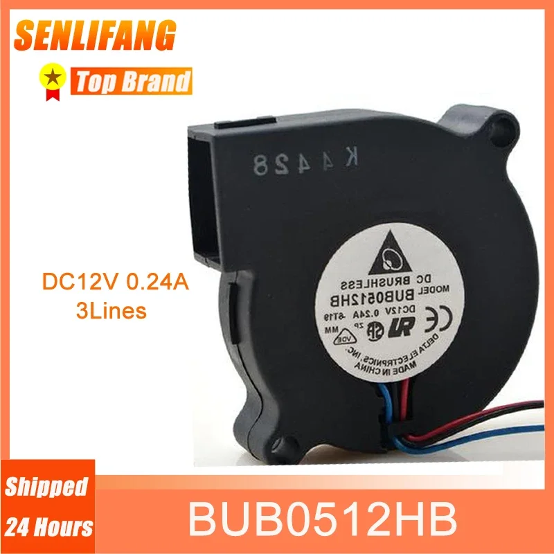 

BUB0512HB New 5CM 5015 50*50*15MM Cooler For Delta Small Blower CPU Radiator Cooling Fan DC12V 0.24A 3Lines