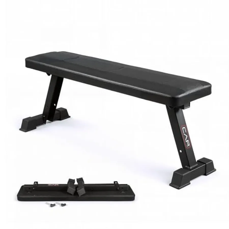 

Foldable Flat Weight Bench for Home Gym Steel Frame with Thick Box-Stitched Padding in Black 600 LB Ccity Compact Strength Trai