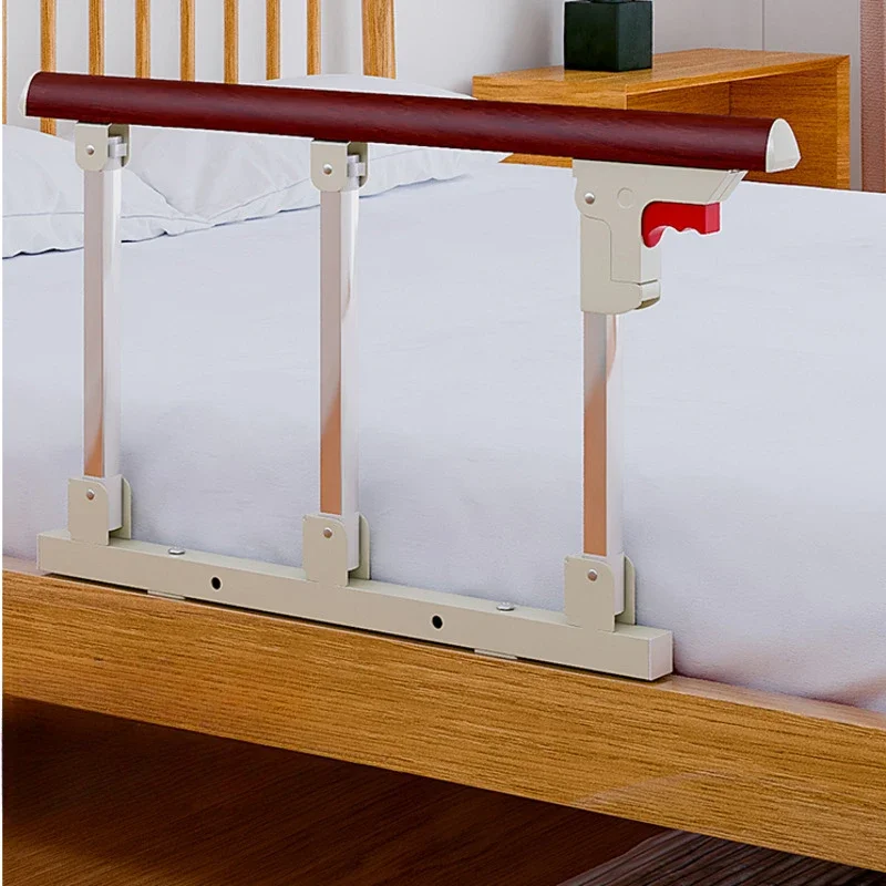 Foldable Bedside Handrail No-Drill Anti-Fall Grip Elderly Assist Device Stable Non-Slip Rail Convenient Safety Barrier