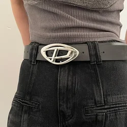 2024 New Creative Versatile Belt Student Korean Casual Jeans with Black Waistband for Slimming Trend Belt Designer Belt