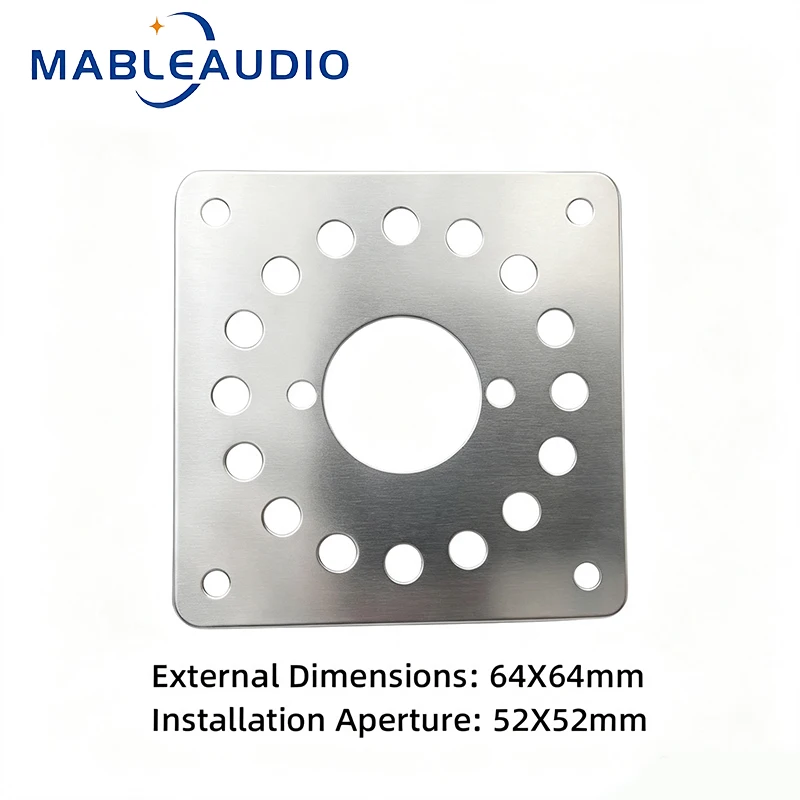 1PC 4/8/9-pin 64*64mm Vacuum Tube Socket Mount Bracket, Multi‑Pin Steel Baffle Board For Valve Amplifier Build