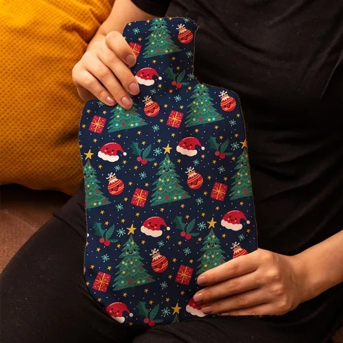 Design di capodanno modellato carino borsa dell'acqua calda scaldamani natale calore bottiglia d'acqua pacchetto Thermophore brocca borsa per acqua calda