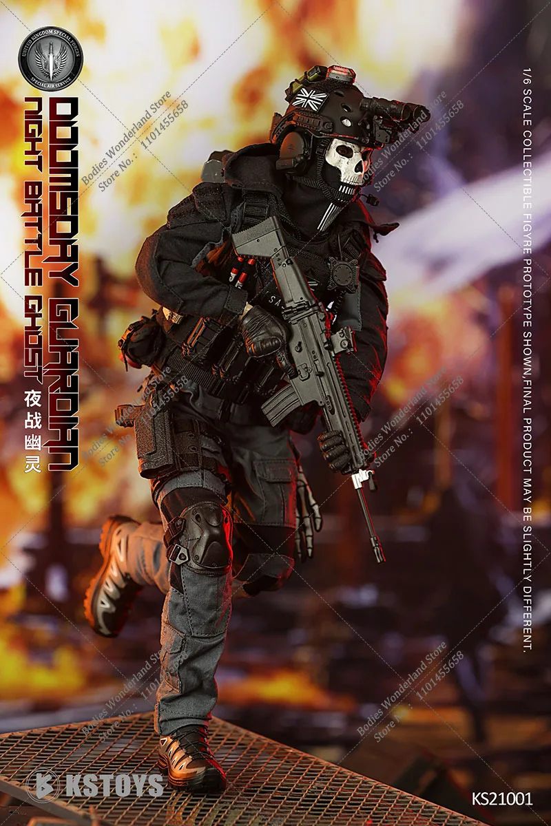 In Stock Original KSTOYS KS21001 1/6 Night Battle Ghost Male Soldier Doomsday Guardian Full Set 12inch Army Action Figure Model