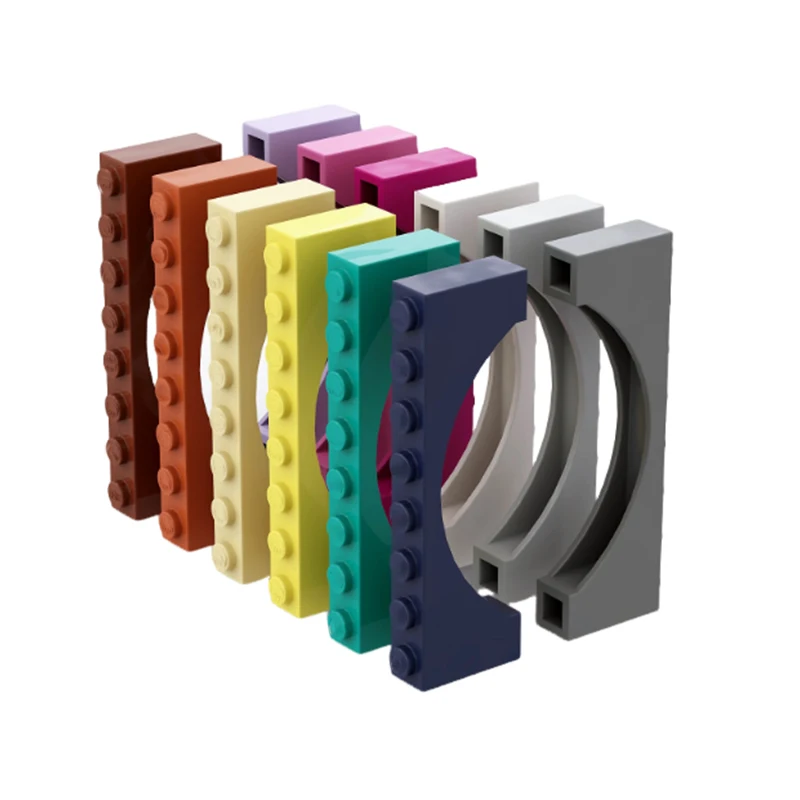 10 Pzmoc Mattone Arco 1X8X2 Building Block Alta Compatibilità 3308 16577 Particelle Assemblate Giocattolo Per Bambini-image