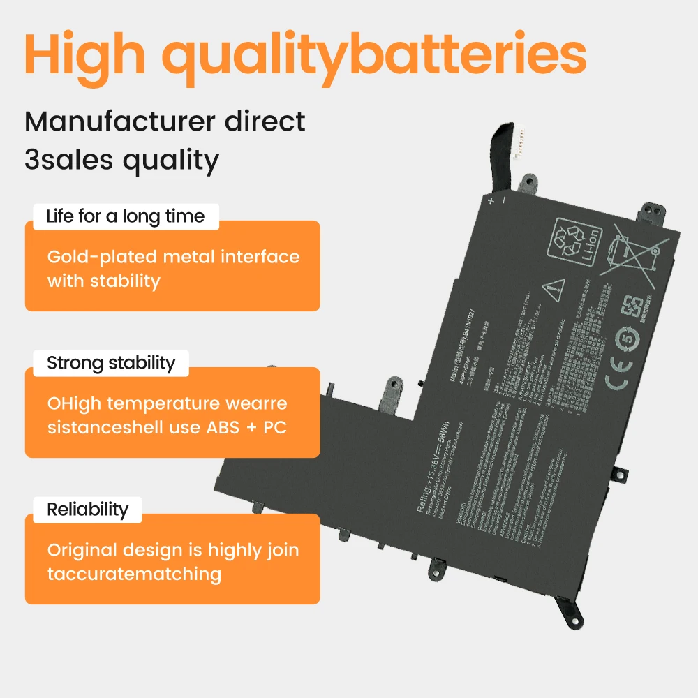 Batterie de rechange pour Bali ZenPleFlip 15, N1827, Bmese0B200-03070200, UM562, UX562, UX562F, UX562FA