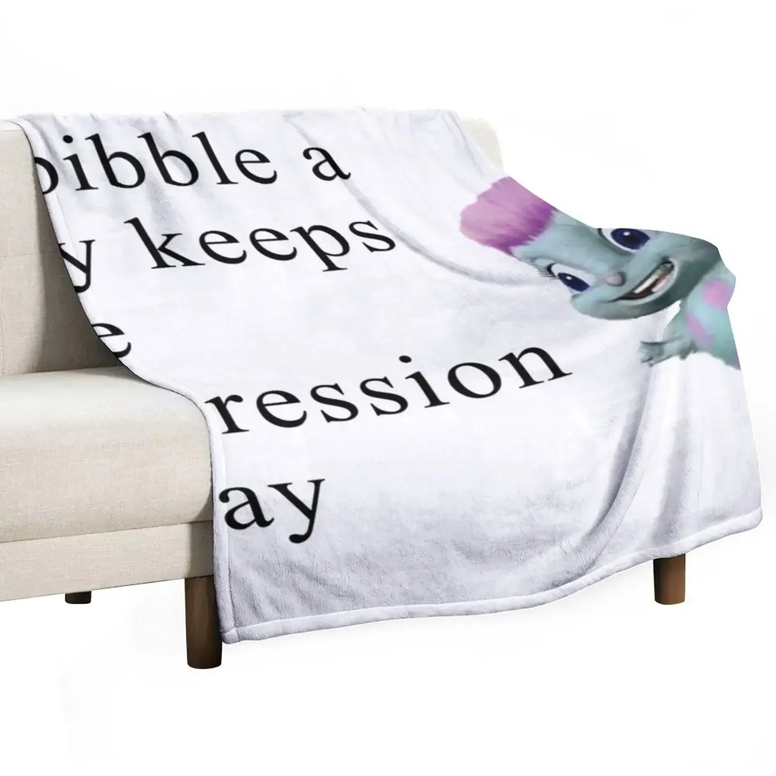 

Bibble Meme Throw Blanket Plush Fuzzy Cozy Blanket for Couch Sofa