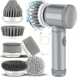 6 in 1 Electric Spin Scrubber,Bathroom Cleaning Brush Power Scrubber with 6 Replaceable Brush Heads, Electric Cleaning Brush