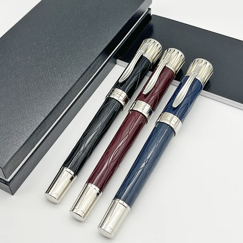 Lanlan Luxury Great Writer Edition Mark Twain MB Rollerball Ballpoint Pen Black Blue Wine Red Ice Crack With Serial Number