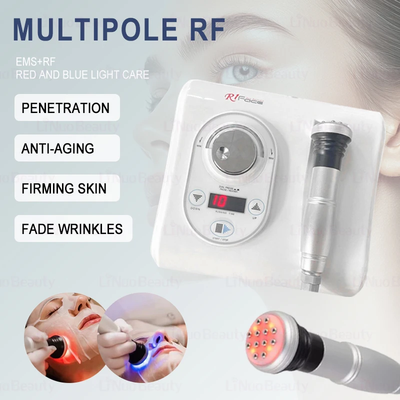 2-in-1 Rf-skin-tightening-machine for Home Use Multi-Functional EMS RF Therapy No Pain for Skin Firming Anti-Aging Wrinkle