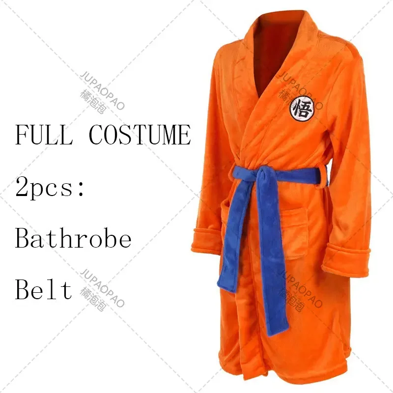 Peignoir Cosplay Son Goku Anime pour hommes et femmes, pyjama KakarPossible, garde au chaud, flanelle douce, hiver