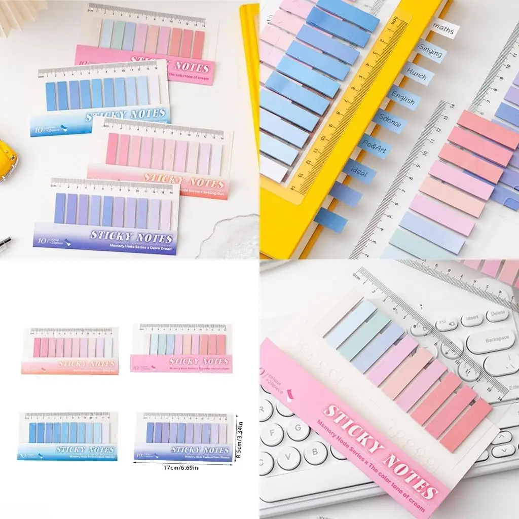 D08B 200pcs ملونة الفهرس الملصق القابل للكتابة #1