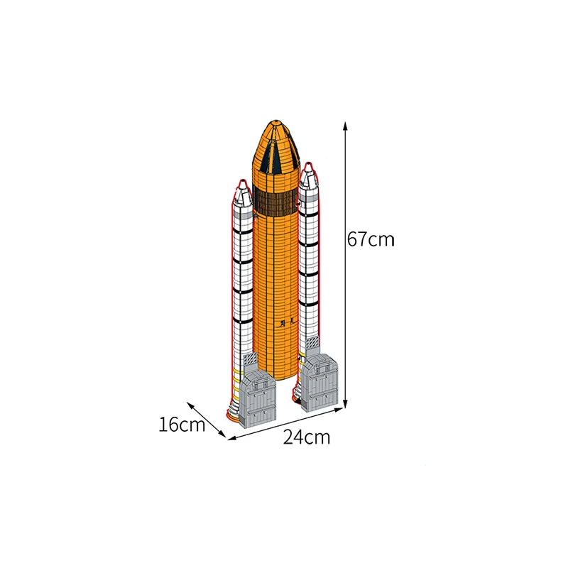 MOC-75461 Vertical Stand Update For Space Shuttle 10283 Aircraft Booster Building Blocks Assemble Bricks Toys Children Kid Gifts