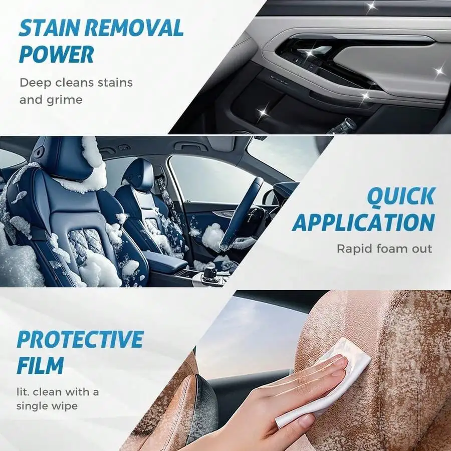 

Car Interior Cleaner Foam Spray For Stain Removal And Protective Film