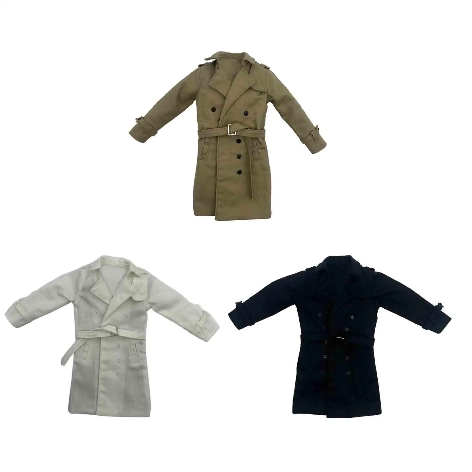 1/6 Female Trench Coat Wind Coat Overcoat Miniature Clothing for 12" Doll Model Female Soldiers Figures Dress up Accessory