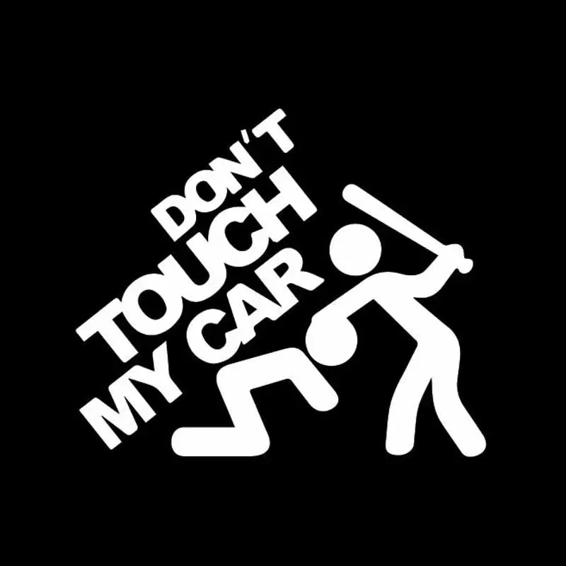 

Personality Don't Touch My Car Funny Car Scratch Sticker with Pictures Delicate Vinyl Sticker, 10cm