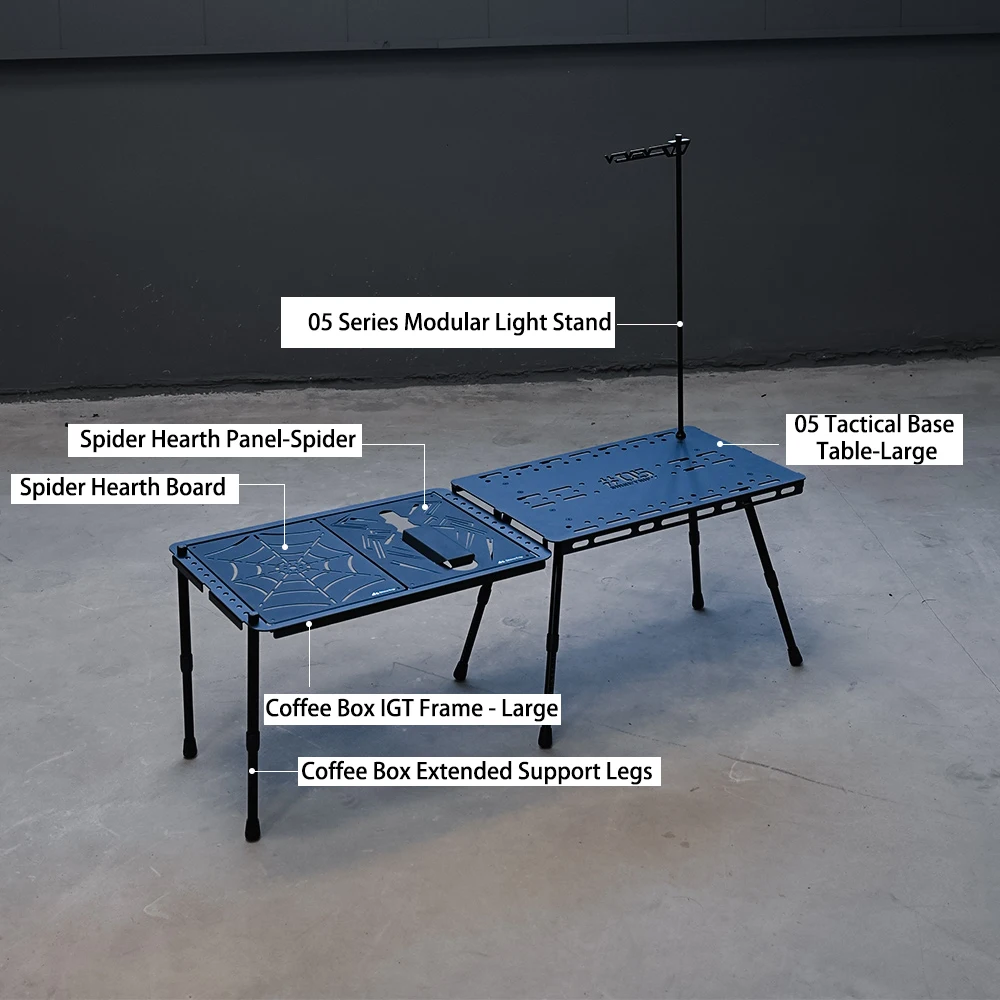 ShineTrip Outdoor Portable Combination Table IGT Free Standing Detachable Camping Folding Table Storage Unit Board Set