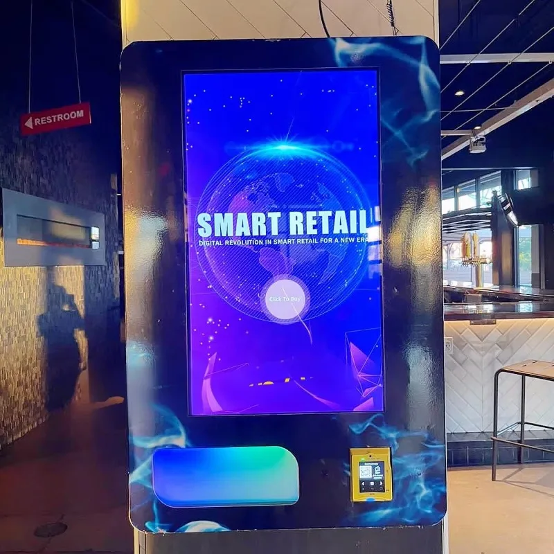 

32-дюймовый сенсорный торговый автомат Zhongda для табачных изделий, настенный, компактный, с верификацией возраста, для США