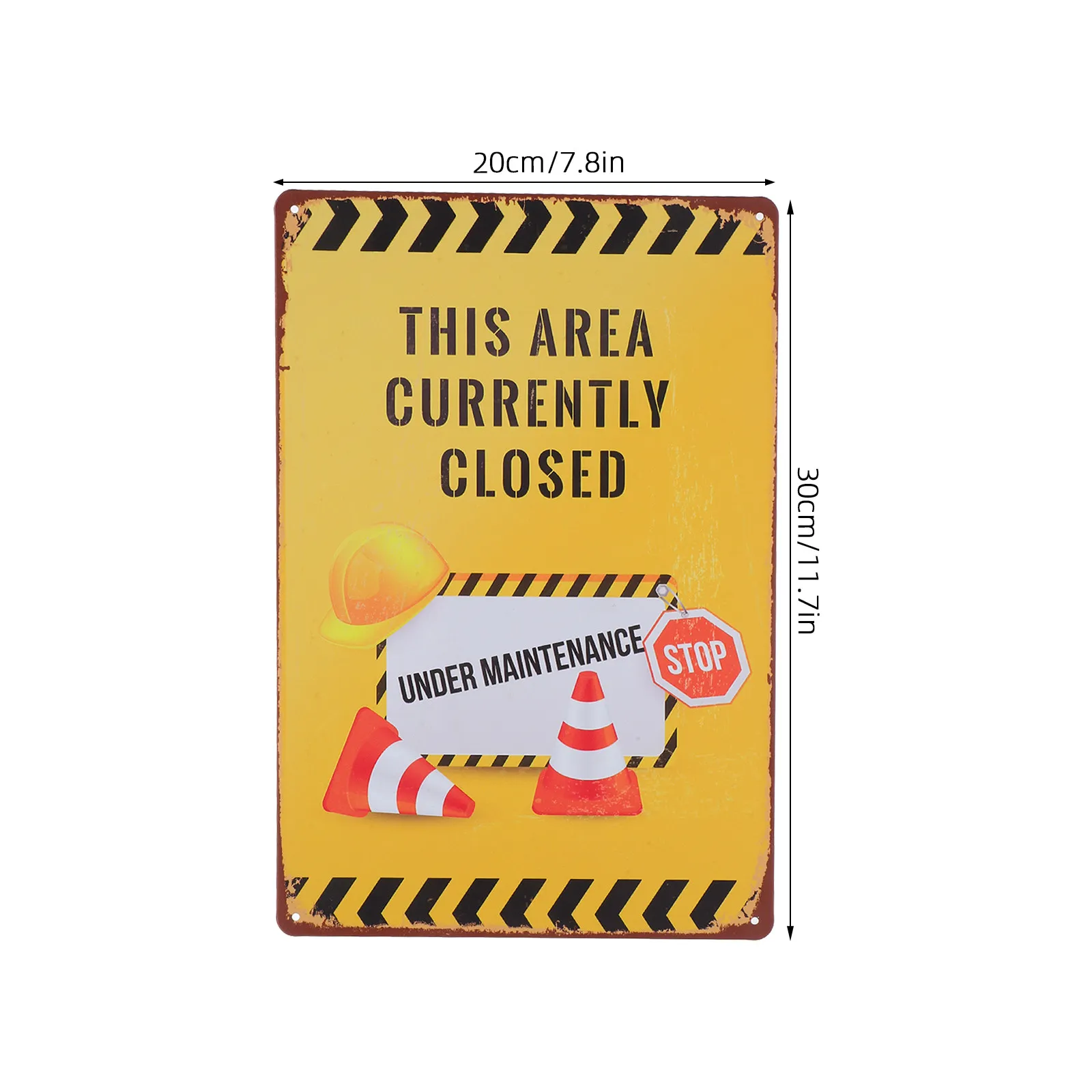 2Pcs Traffic Warning Signs Closed for Maintenance for Subways Parks Schools Commercial Zones Weather Resistant