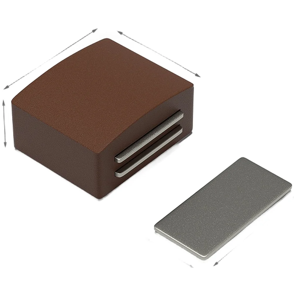 White Plastic Magnetic Cabinet Catch 4x3.35x2cm for Doors Drawers Closets Wardrobes Sliding Doors No Drill Snap Bead