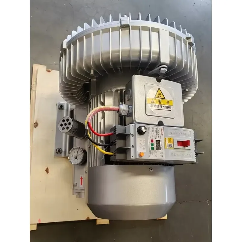 7.5kw Side Channel 10HP Ring Vacuum Pump 2HP 3 Phase 380V Regenerative Blower Ring Compressor With Motor Protector