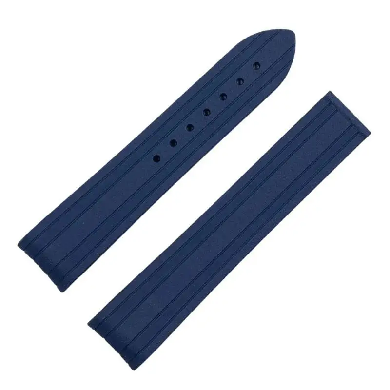 

MAISITU 20mm Curved End Watch Belt Quality Natural Soft Rubber Silicone Watchband For Omega Strap New Seamaster 300 AT150