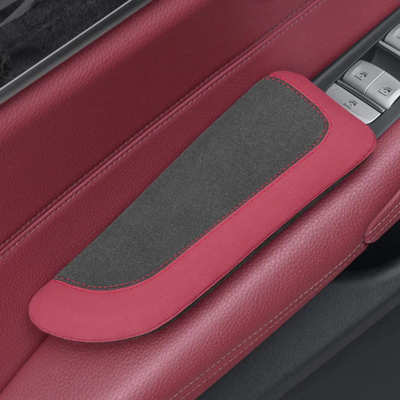 Car Comfortable Suede Pillow  Knee Pad Auto Cushion Elastic  Comfortable Door armrest pad  Relieve fatigue Car Accessories