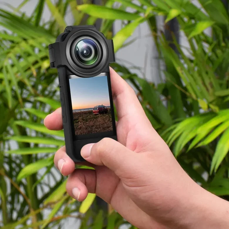 Ckhb-21D 9H البصرية الزجاج المقسى PC غطاء العدسة ل Insta360 X3 كاميرا بانورامية غطاء وقائي المضادة للخدش استبدال