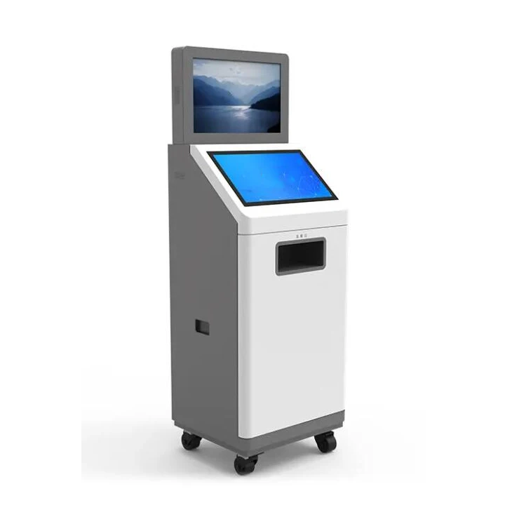 Floor Stand Custom Size Kiosk Ticket Printer KioskTHLEE Win/Android Energy Saving Qr Code Printing Kiosk