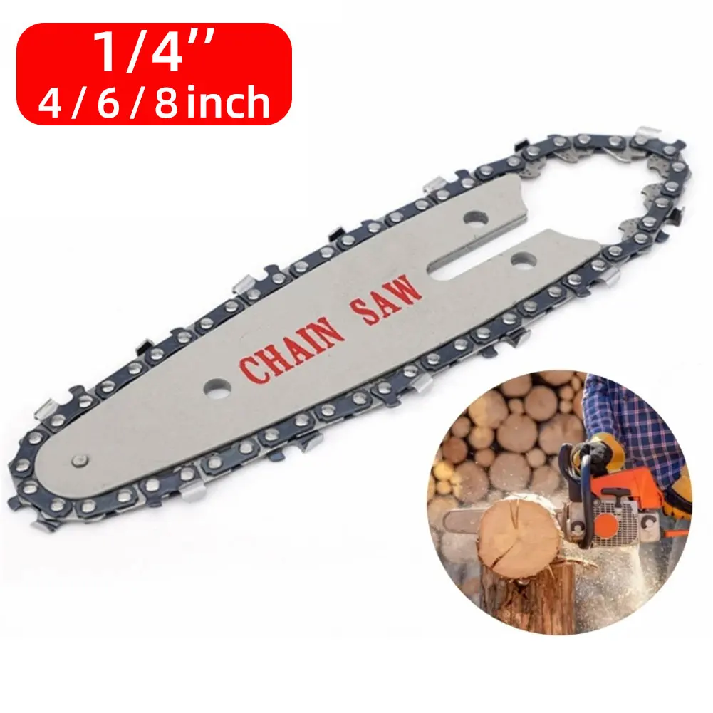 

1PCS 4/6/8 inch 1/4''P Chain Guide Electric Chainsaw Chains and Guide Used For Logging And Pruning