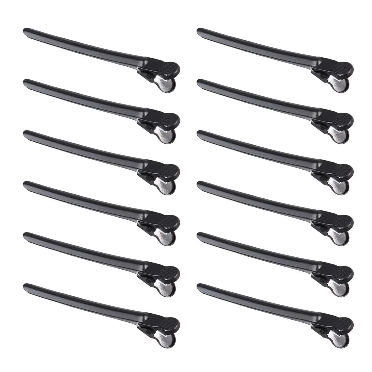 12Pcs Wave Pattern Hair Positioning Clips Thin Strong Metal Base Firm Gentle Hold for Cutting Styling Blow Dry Hair Salon