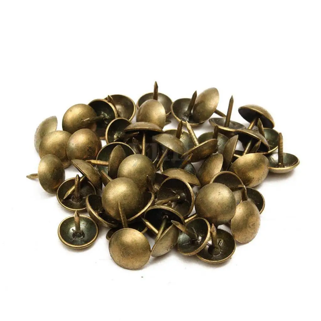 Vintage Style Alloy Upholstery Tacks Round Nails Furniture Studs for Decor Sofa Crafts Upholstery