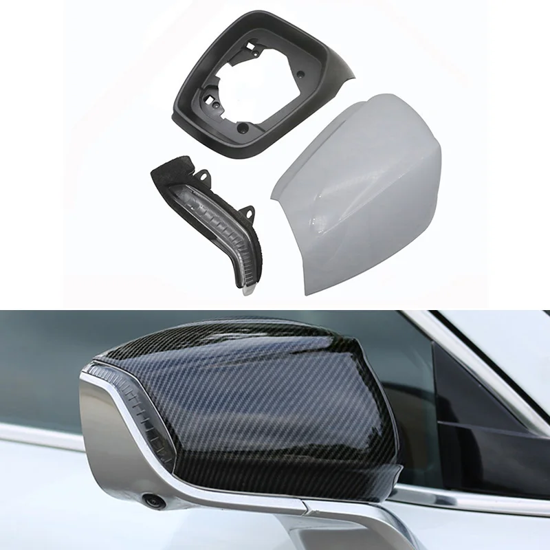 Links Rechts Verwarmd Achteruitkijkspiegel Glazen Spiegelkap Frame Trim Richtingaanwijzer Licht Voor Geely Tugella Xingyue Yf11 2019 2020 2021