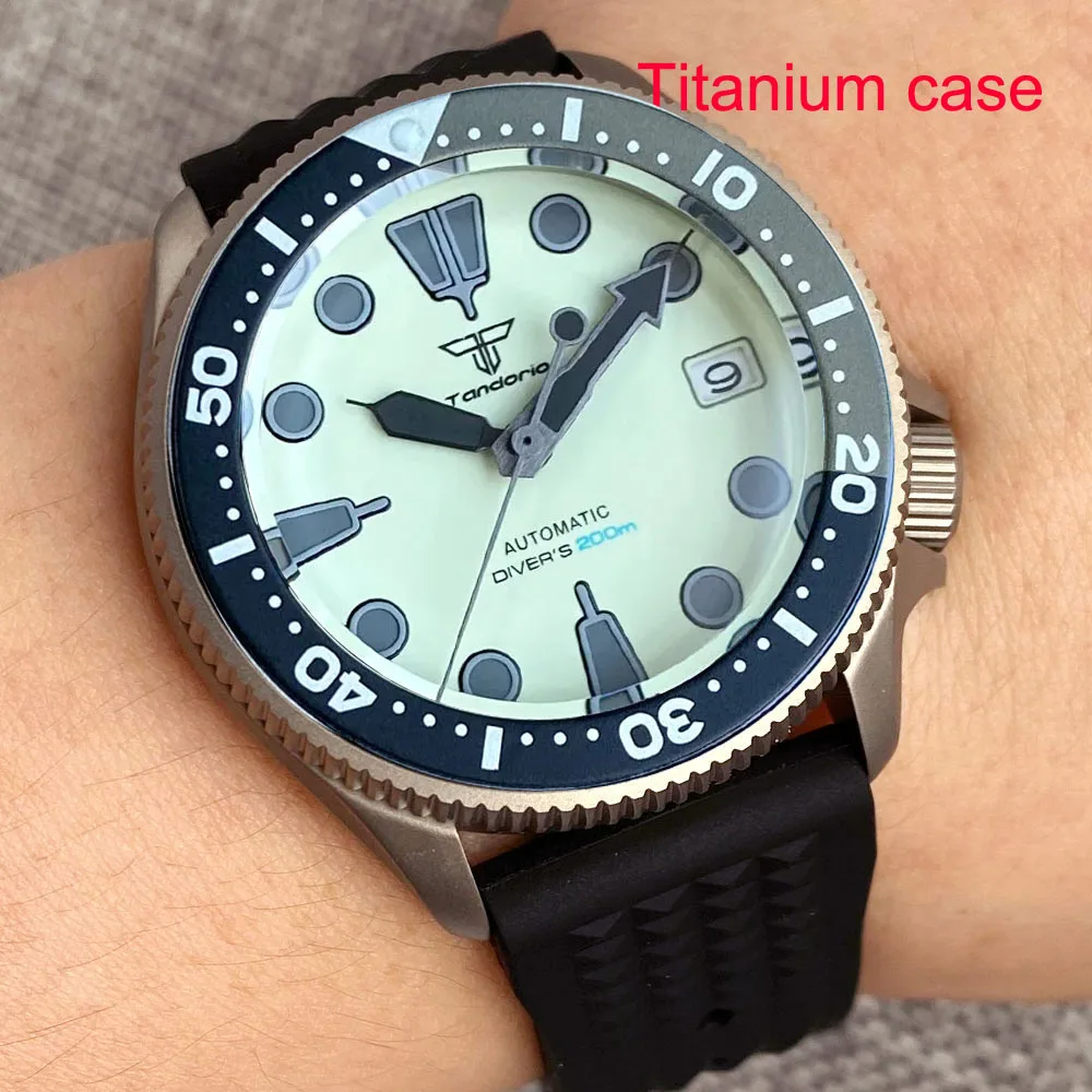 

SKX013 Titanium 37MM Mechanical Watch Men S NH36 Movt 3.8 Crown Full Luminous 120 click Bezel 20bar Waterproof Dive Wristwatch