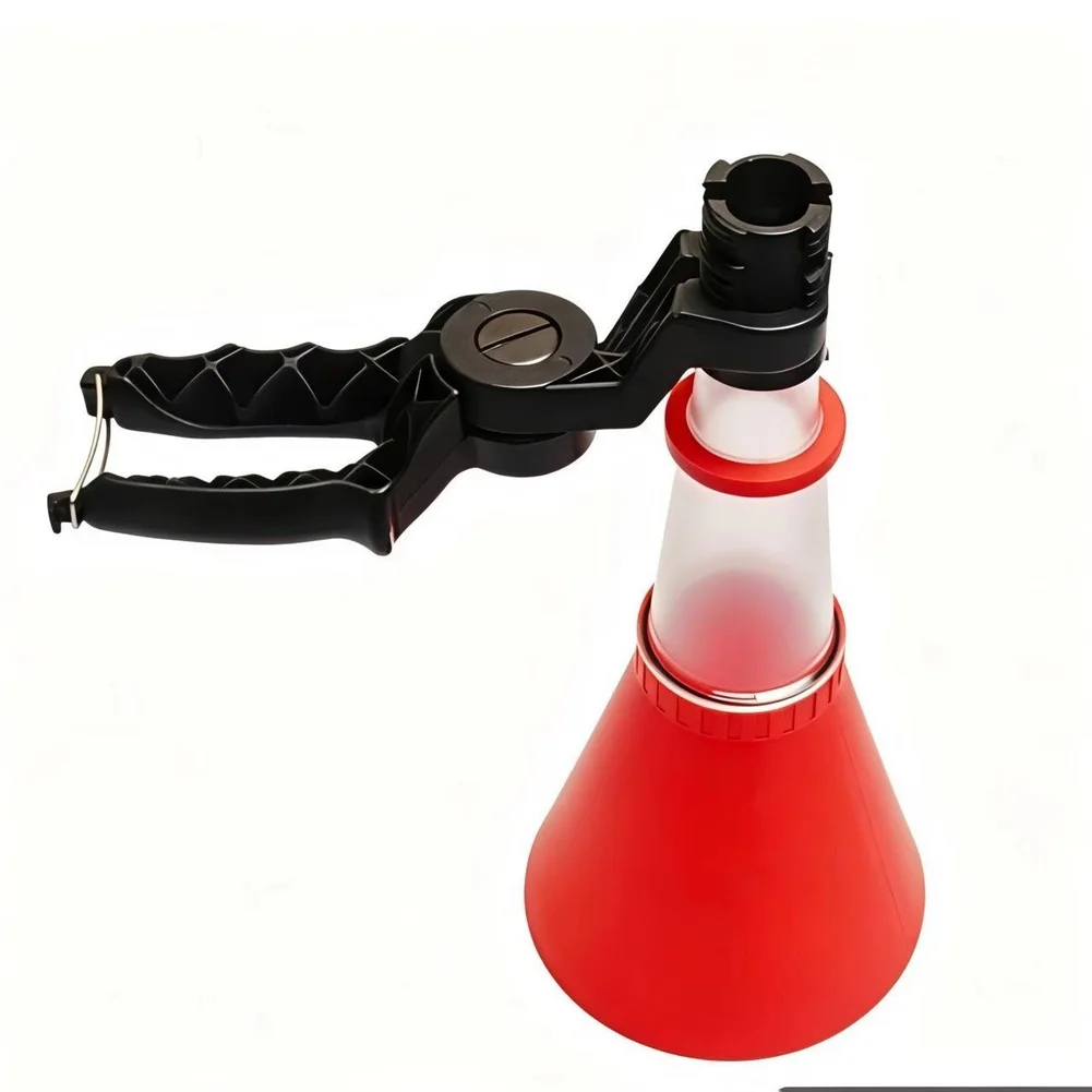 Self-Locking Oil Funnel For Car Engine Hands-Free Gas Filling Tool Leak-Proof Adjustable Filler Neck Adapter Red Blue