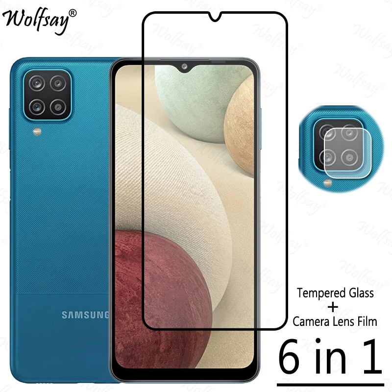 Full Cover Tempered Glass For Samsung Galaxy A12 Screen Protector For Samsung A12 Camera Lens Film Glass For Samsung A12 Glass