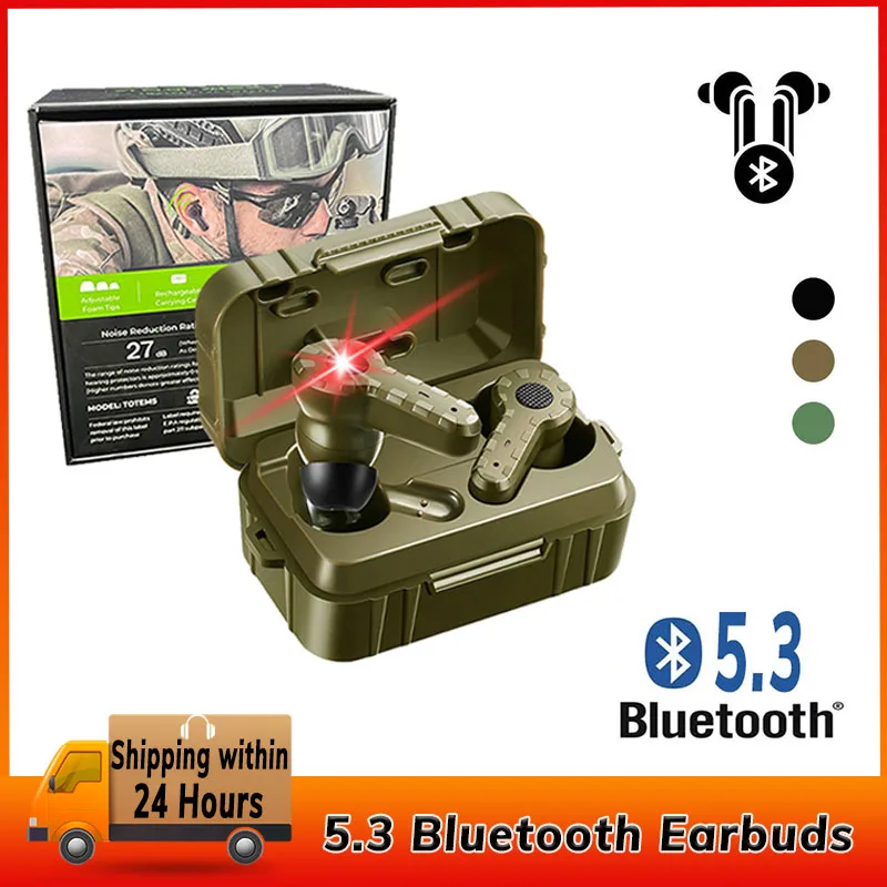 tampoes de ouvido bluetooth para range shoot hunting atualizacao militar eletronico reducao de ruido protecao auditiva bt53 ver novo 01