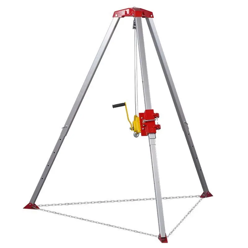 

Fire Rescue Tripod Lifting Aluminum Alloy Limited Space Operation Wellhead Exploration Bracket