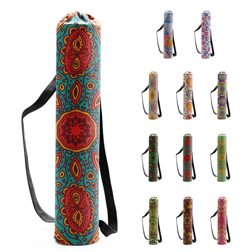 Fashion Yoga Mat Bag Canvas Yoga Bag Easy Carry Yoga Backpack Dance Sports Gym Mat Cover Sports Backpack Fit Most Size Mats 2023