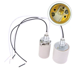 LED Light Ceramic Screw Heat Resistant Adapter Home Use Socket Round For E14 Bulb Base E27 Lamp Holder With Cable